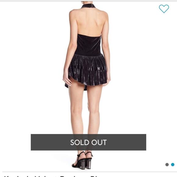 Grey Velvet Tart Cutout Short Mini Dress New Halter Sleeveless Small Backless - Picture 6 of 6